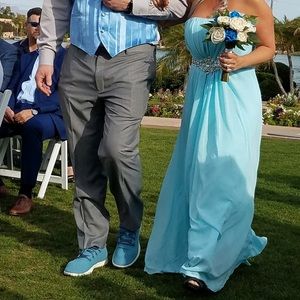 Sky blue bridesmaid/prom dress